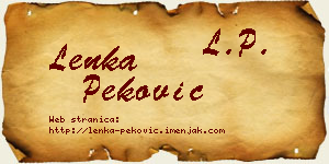 Lenka Peković vizit kartica